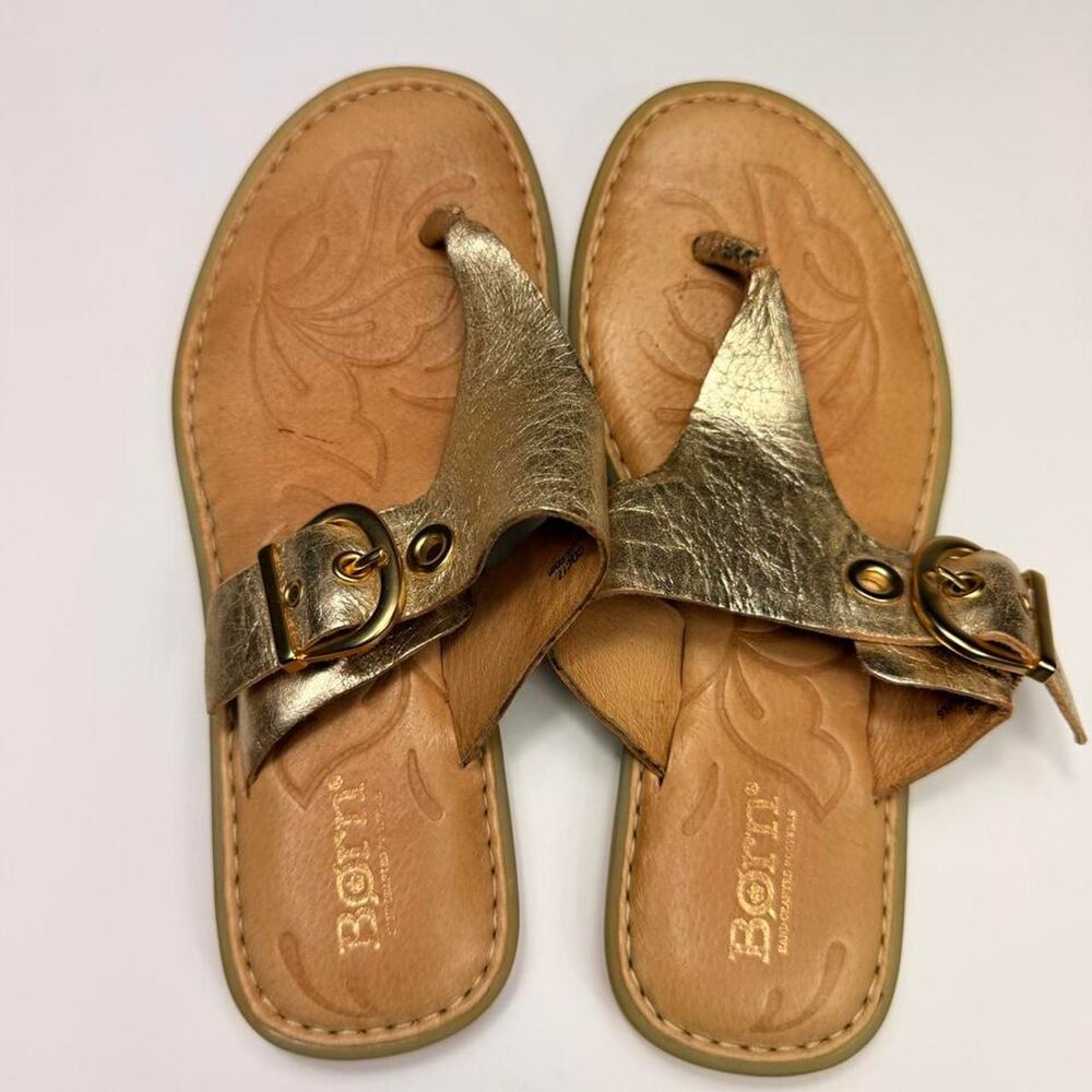 Born Women's Gold and Brown Sandals